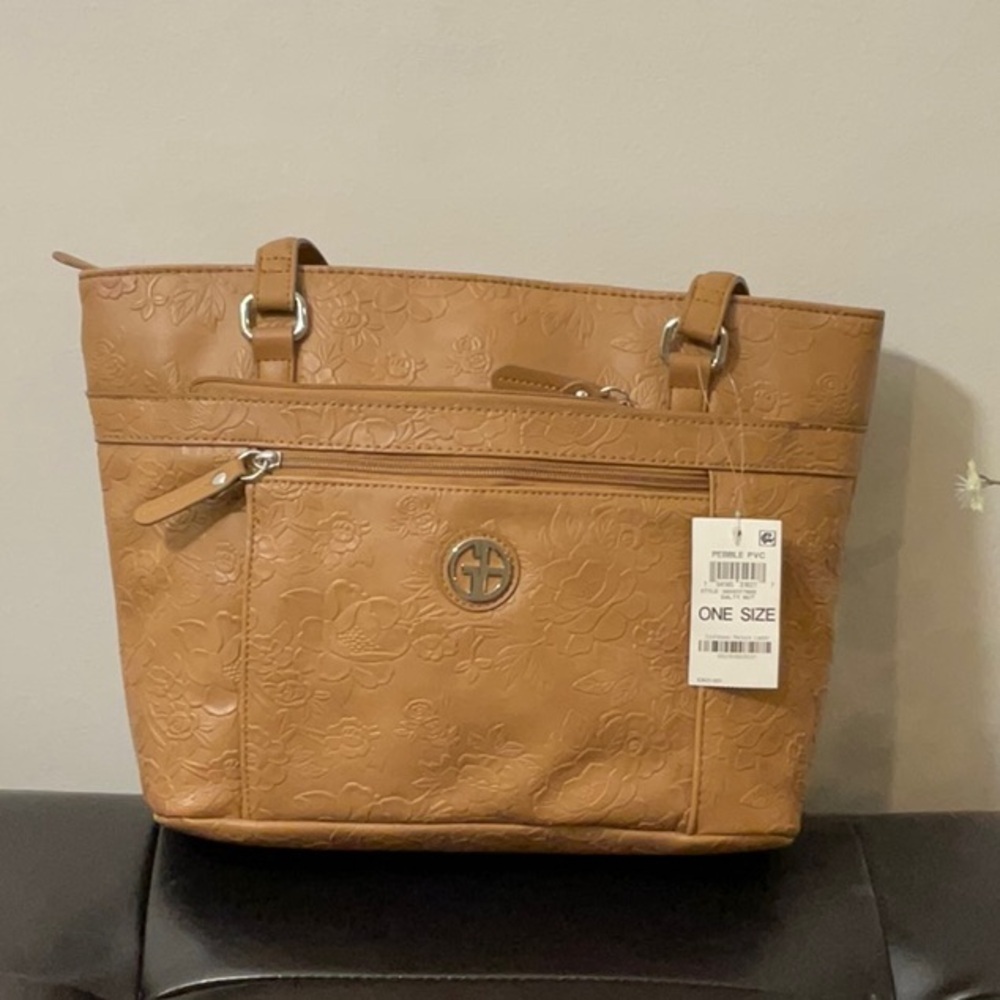 Giani Bernini Brown Embossed Tote